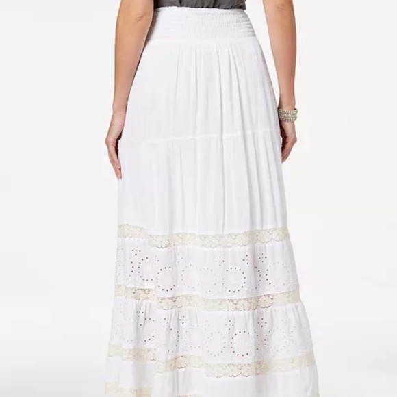Style & Co White Crochet Eyelet Maxi Skirt - Picture 2 of 5